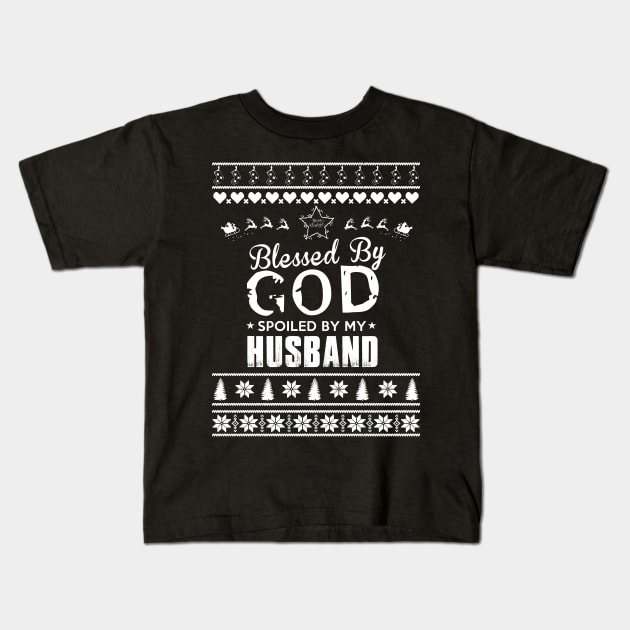 Merry Christmas GOD HUSBAND Kids T-Shirt by bryanwilly